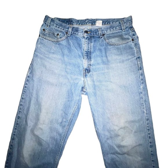Levis Vintage Well Worn Relaxed Fit 100 Cotton Straight Leg Jeans 36 33 - Picture 3 of 10